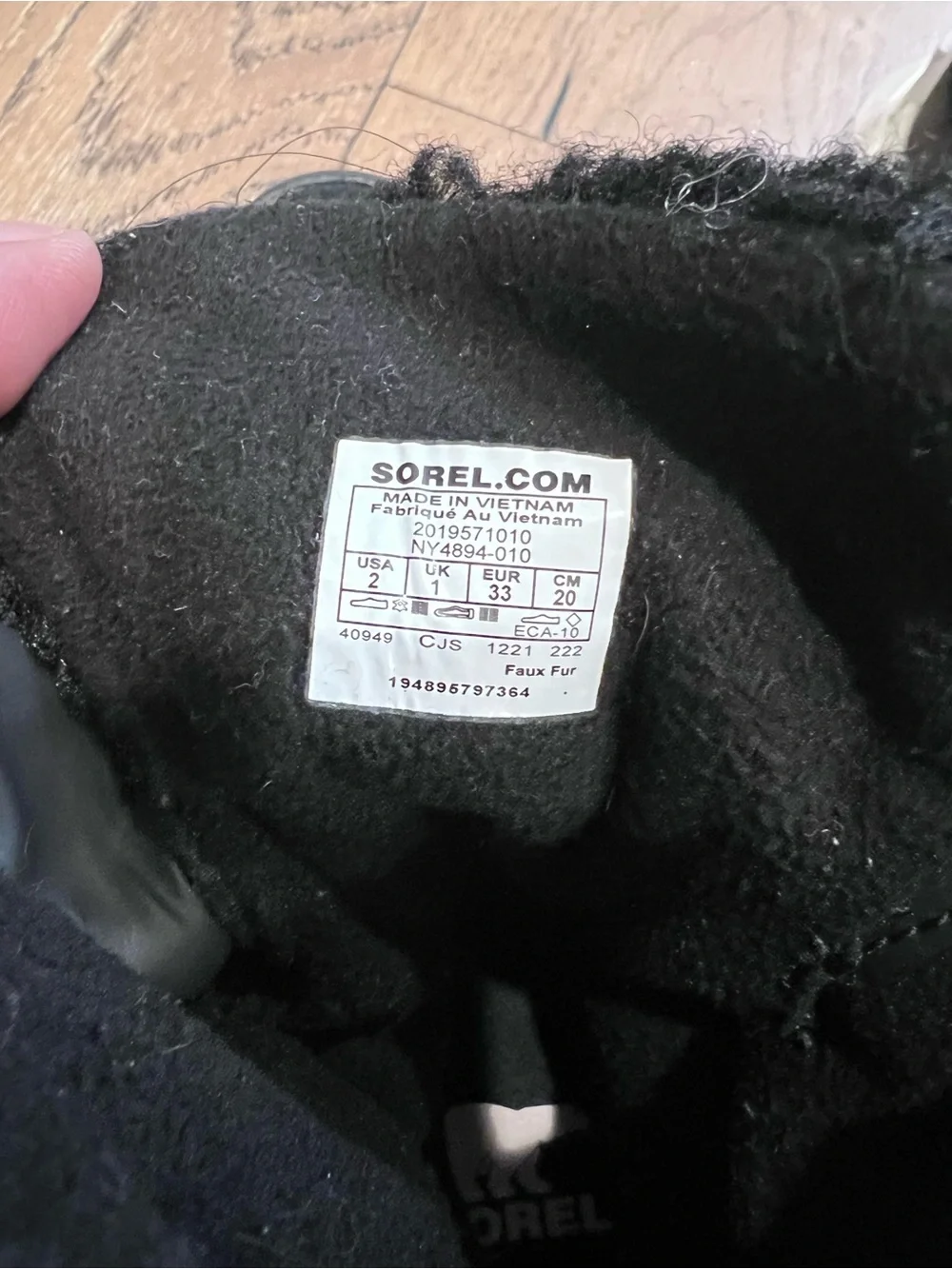 Sorel Black Faux-Fur Lined Bootie